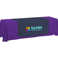 Serged 8-foot Closed-Back Table Throw and Runner Kit