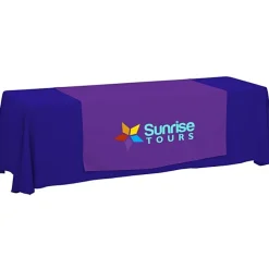 Serged 8-foot Closed-Back Table Throw and Runner Kit