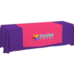 Serged 8-foot Closed-Back Table Throw and Runner Kit
