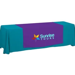 Serged 8-foot Closed-Back Table Throw and Runner Kit