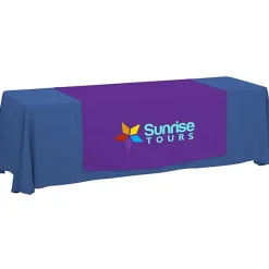 Serged 8-foot Closed-Back Table Throw and Runner Kit