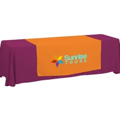 Serged 8-foot Closed-Back Table Throw and Runner Kit