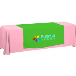 Serged 8-foot Closed-Back Table Throw and Runner Kit