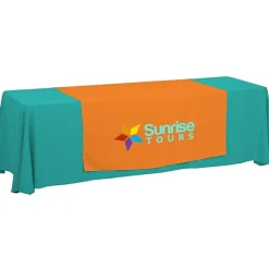 Serged 8-foot Closed-Back Table Throw and Runner Kit