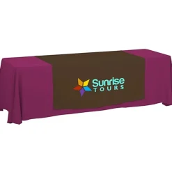 Serged 8-foot Closed-Back Table Throw and Runner Kit