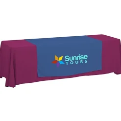 Serged 8-foot Closed-Back Table Throw and Runner Kit