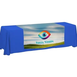 Serged 8-foot Closed-Back Table Throw and Runner Kit - Full Color