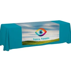 Serged 8-foot Closed-Back Table Throw and Runner Kit - Full Color