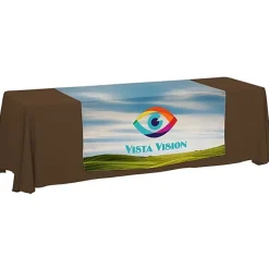Serged 8-foot Closed-Back Table Throw and Runner Kit - Full Color