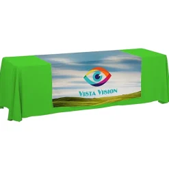 Serged 8-foot Closed-Back Table Throw and Runner Kit - Full Color