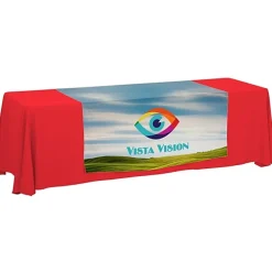 Serged 8-foot Closed-Back Table Throw and Runner Kit - Full Color