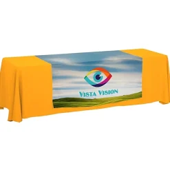 Serged 8-foot Closed-Back Table Throw and Runner Kit - Full Color
