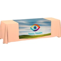 Serged 8-foot Closed-Back Table Throw and Runner Kit - Full Color