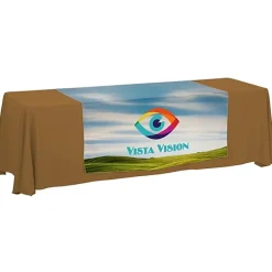Serged 8-foot Closed-Back Table Throw and Runner Kit - Full Color