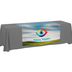 Serged 8-foot Closed-Back Table Throw and Runner Kit - Full Color