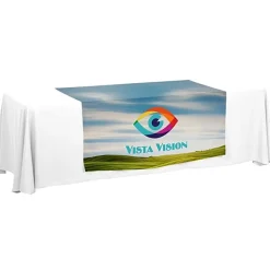 Serged 8-foot Closed-Back Table Throw and Runner Kit - Full Color