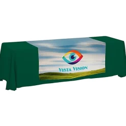 Serged 8-foot Closed-Back Table Throw and Runner Kit - Full Color