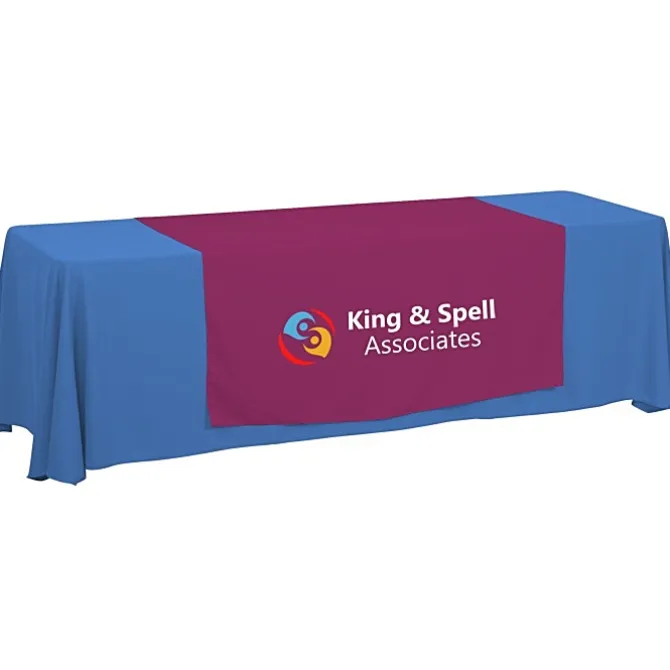 Serged 8-foot Closed-Back Table Throw and Runner Kit - 24 hr
