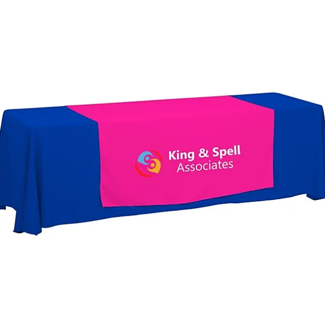 Serged 8-foot Closed-Back Table Throw and Runner Kit - 24 hr