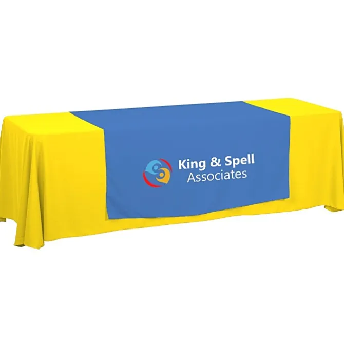 Serged 8-foot Closed-Back Table Throw and Runner Kit - 24 hr