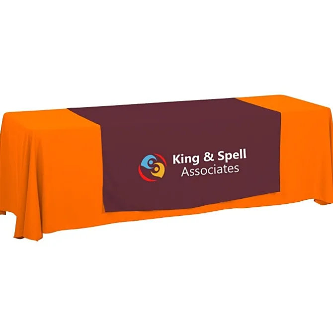Serged 8-foot Closed-Back Table Throw and Runner Kit - 24 hr