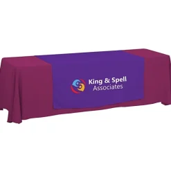 Serged 8-foot Closed-Back Table Throw and Runner Kit - 24 hr