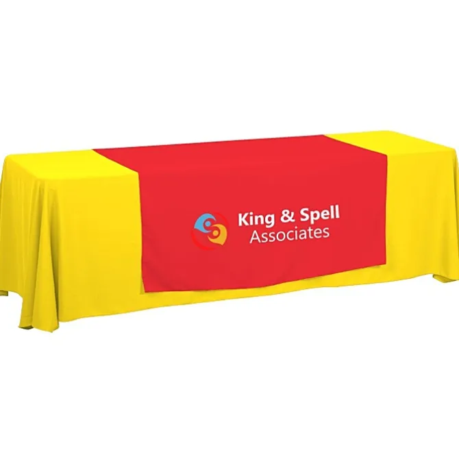 Serged 8-foot Closed-Back Table Throw and Runner Kit - 24 hr