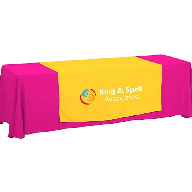 Serged 8-foot Closed-Back Table Throw and Runner Kit - 24 hr