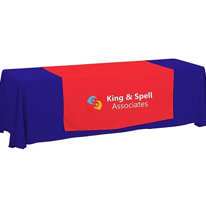 Serged 8-foot Closed-Back Table Throw and Runner Kit - 24 hr
