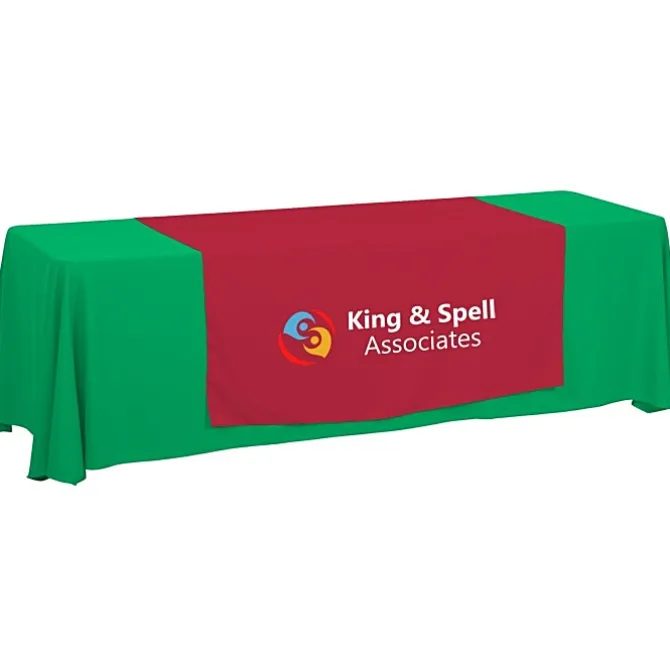 Serged 8-foot Closed-Back Table Throw and Runner Kit - 24 hr
