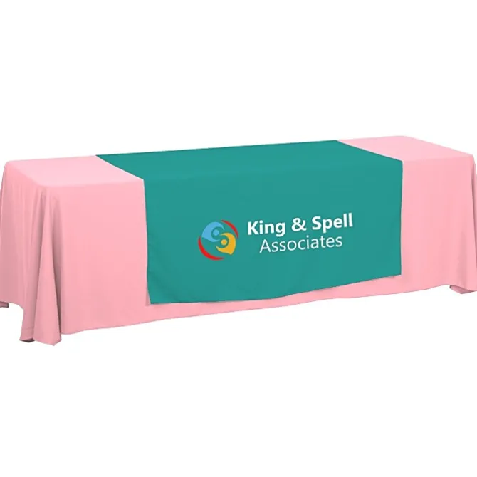 Serged 8-foot Closed-Back Table Throw and Runner Kit - 24 hr