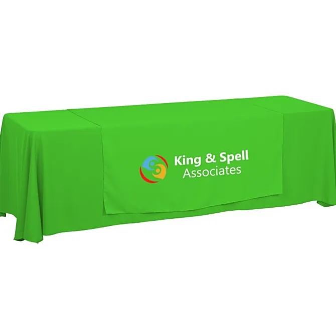 Serged 8-foot Closed-Back Table Throw and Runner Kit - 24 hr
