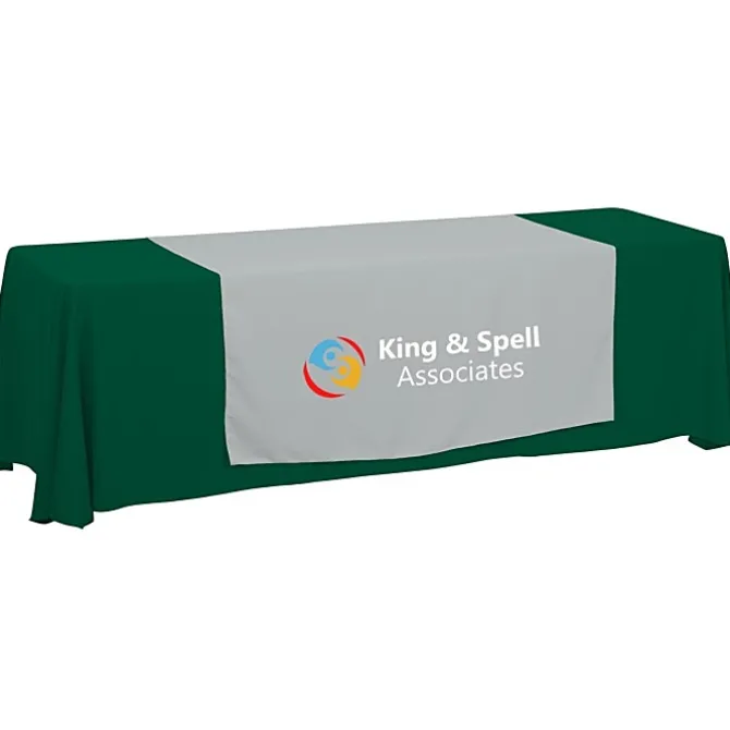 Serged 8-foot Closed-Back Table Throw and Runner Kit - 24 hr