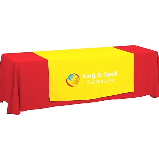 Serged 8-foot Closed-Back Table Throw and Runner Kit - 24 hr