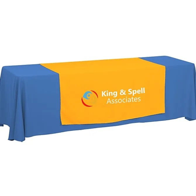 Serged 8-foot Closed-Back Table Throw and Runner Kit - 24 hr