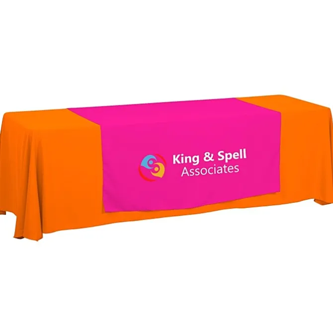 Serged 8-foot Closed-Back Table Throw and Runner Kit - 24 hr