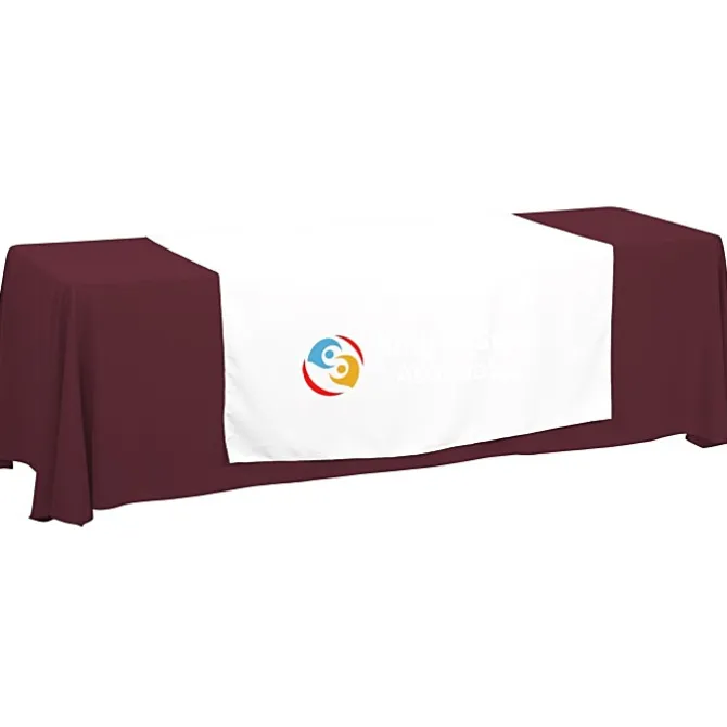 Serged 8-foot Closed-Back Table Throw and Runner Kit - 24 hr