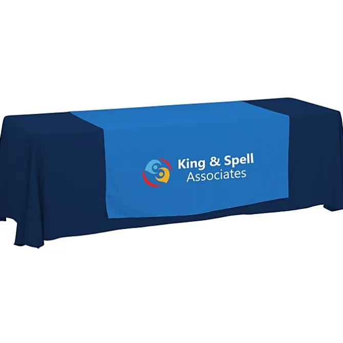 Serged 8-foot Closed-Back Table Throw and Runner Kit - 24 hr