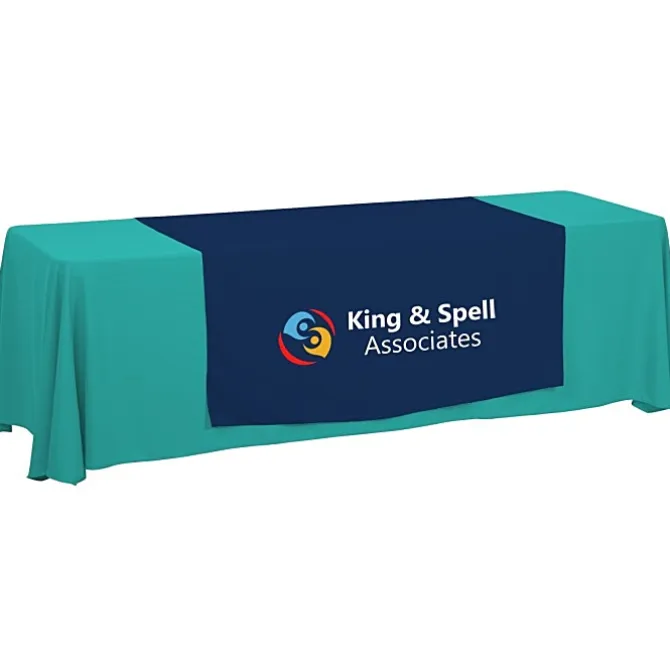 Serged 8-foot Closed-Back Table Throw and Runner Kit - 24 hr