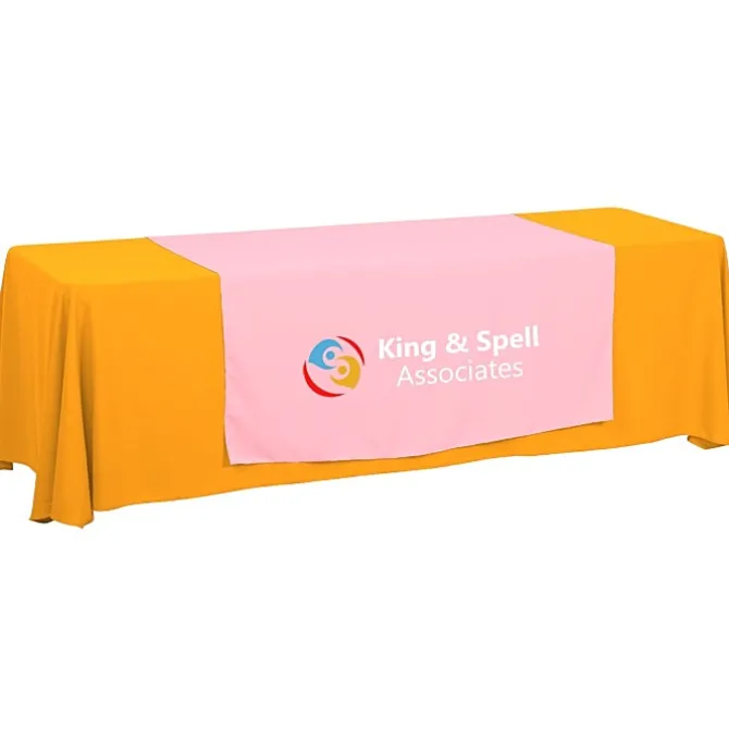 Serged 8-foot Closed-Back Table Throw and Runner Kit - 24 hr