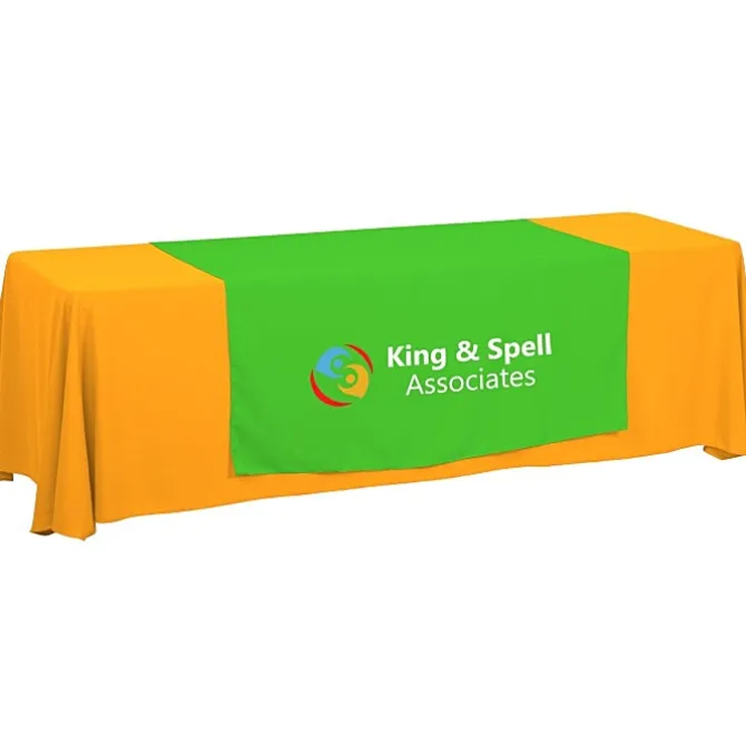 Serged 8-foot Closed-Back Table Throw and Runner Kit - 24 hr