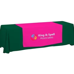 Serged 8-foot Closed-Back Table Throw and Runner Kit - 24 hr