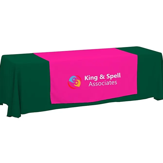 Serged 8-foot Closed-Back Table Throw and Runner Kit - 24 hr