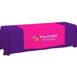 Serged 8-foot Closed-Back Table Throw and Runner Kit - 24 hr