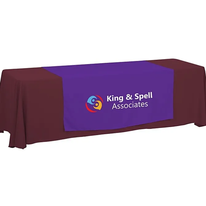 Serged 8-foot Closed-Back Table Throw and Runner Kit - 24 hr
