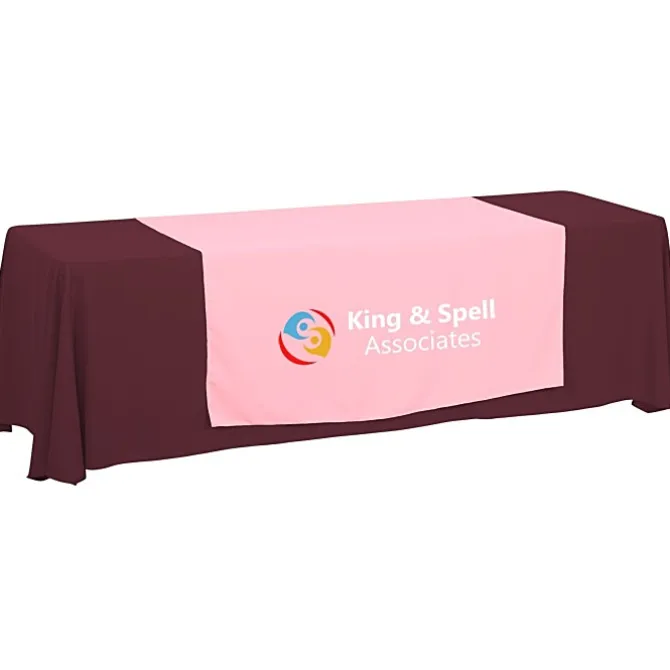 Serged 8-foot Closed-Back Table Throw and Runner Kit - 24 hr