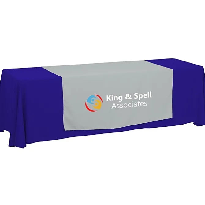Serged 8-foot Closed-Back Table Throw and Runner Kit - 24 hr