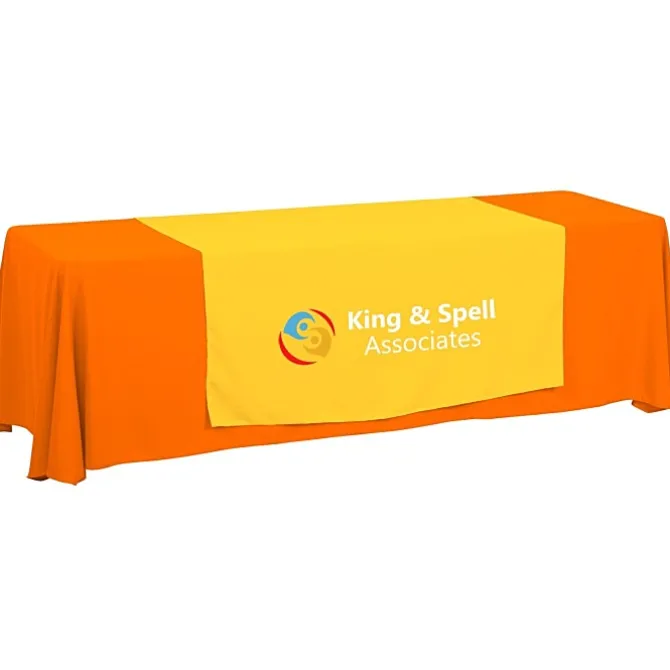 Serged 8-foot Closed-Back Table Throw and Runner Kit - 24 hr