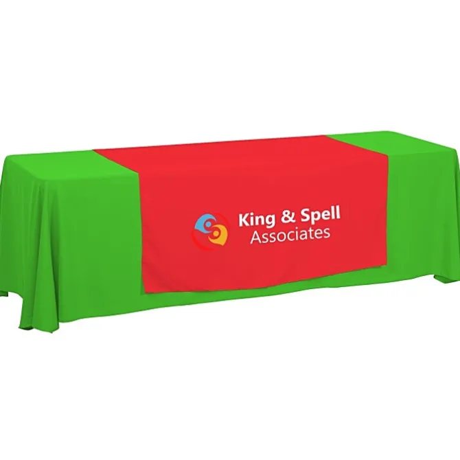 Serged 8-foot Closed-Back Table Throw and Runner Kit - 24 hr