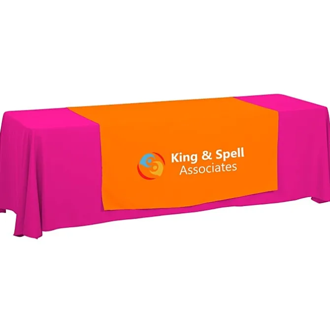 Serged 8-foot Closed-Back Table Throw and Runner Kit - 24 hr